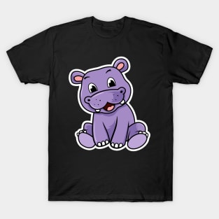 Hippo Cartoon T-Shirt